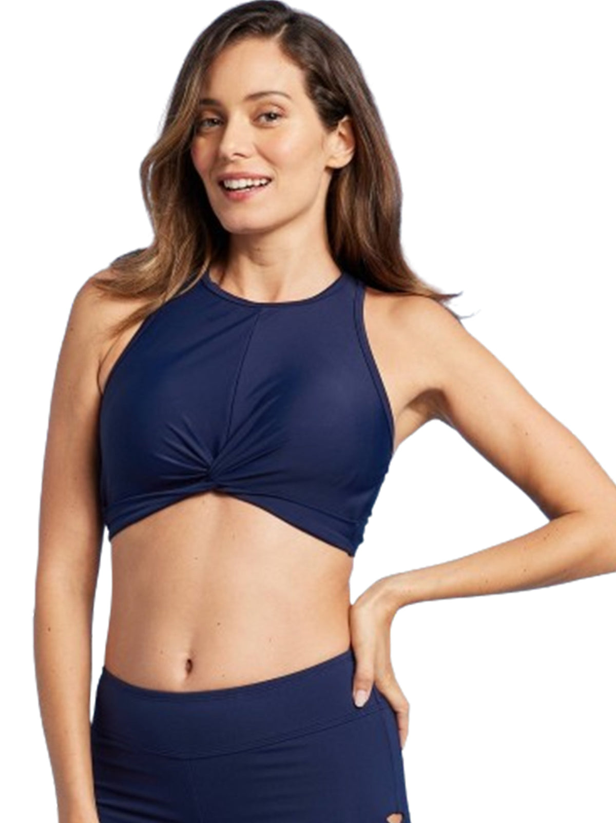 Image for Women's Twisted Front Bikini Top,Navy