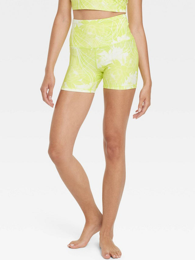 Image for Women's Floral Printed Sport Short,Light Green
