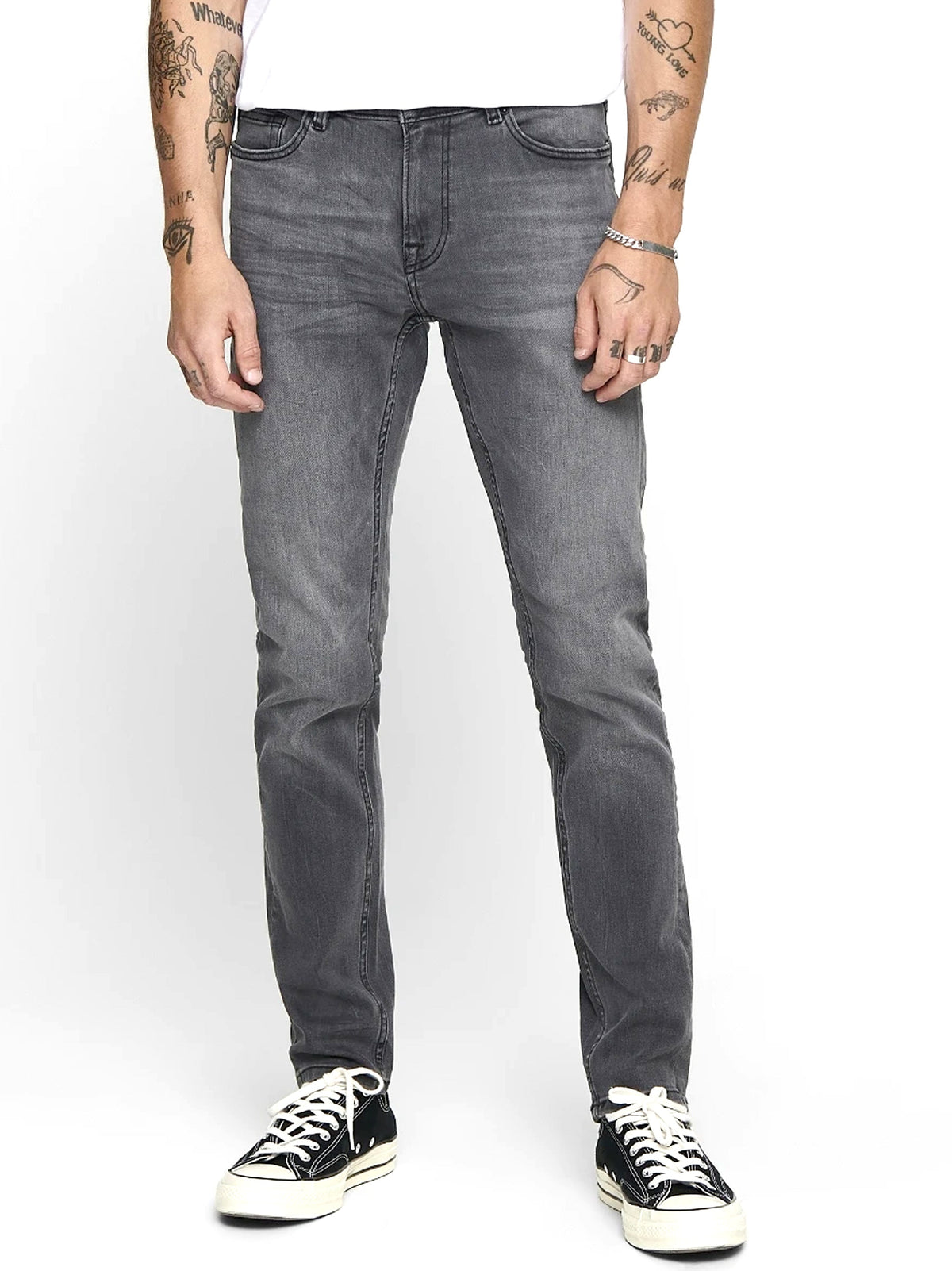 Image for Men's Washed Jeans,Grey