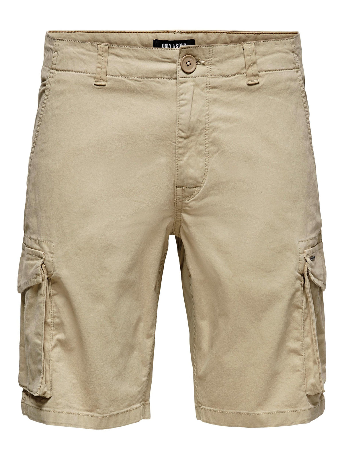 Image for Men's Plain Solid Cargo Short,Beige