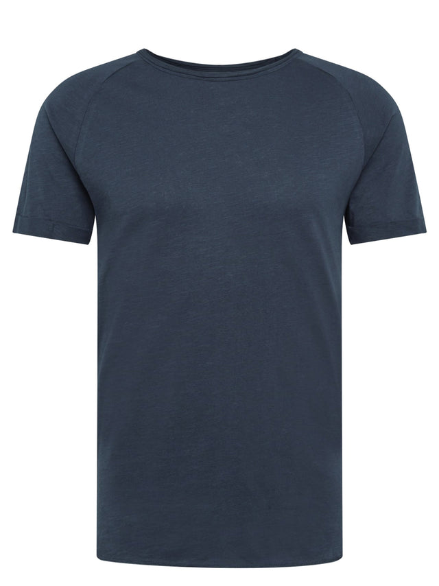 Image for Men's Textured T-Shirt,Navy Blue