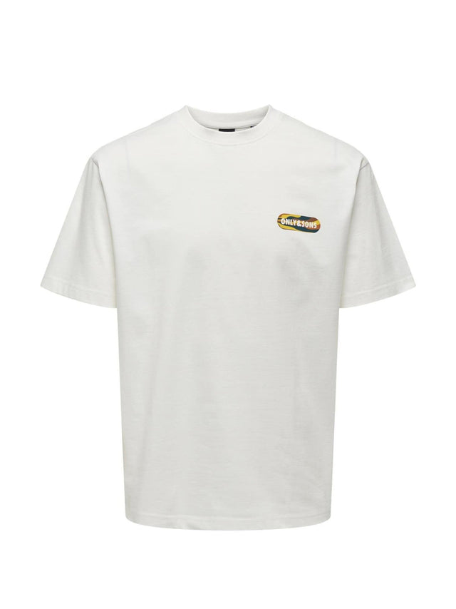 Image for Men's Brand Logo Printed T-Shirt,White