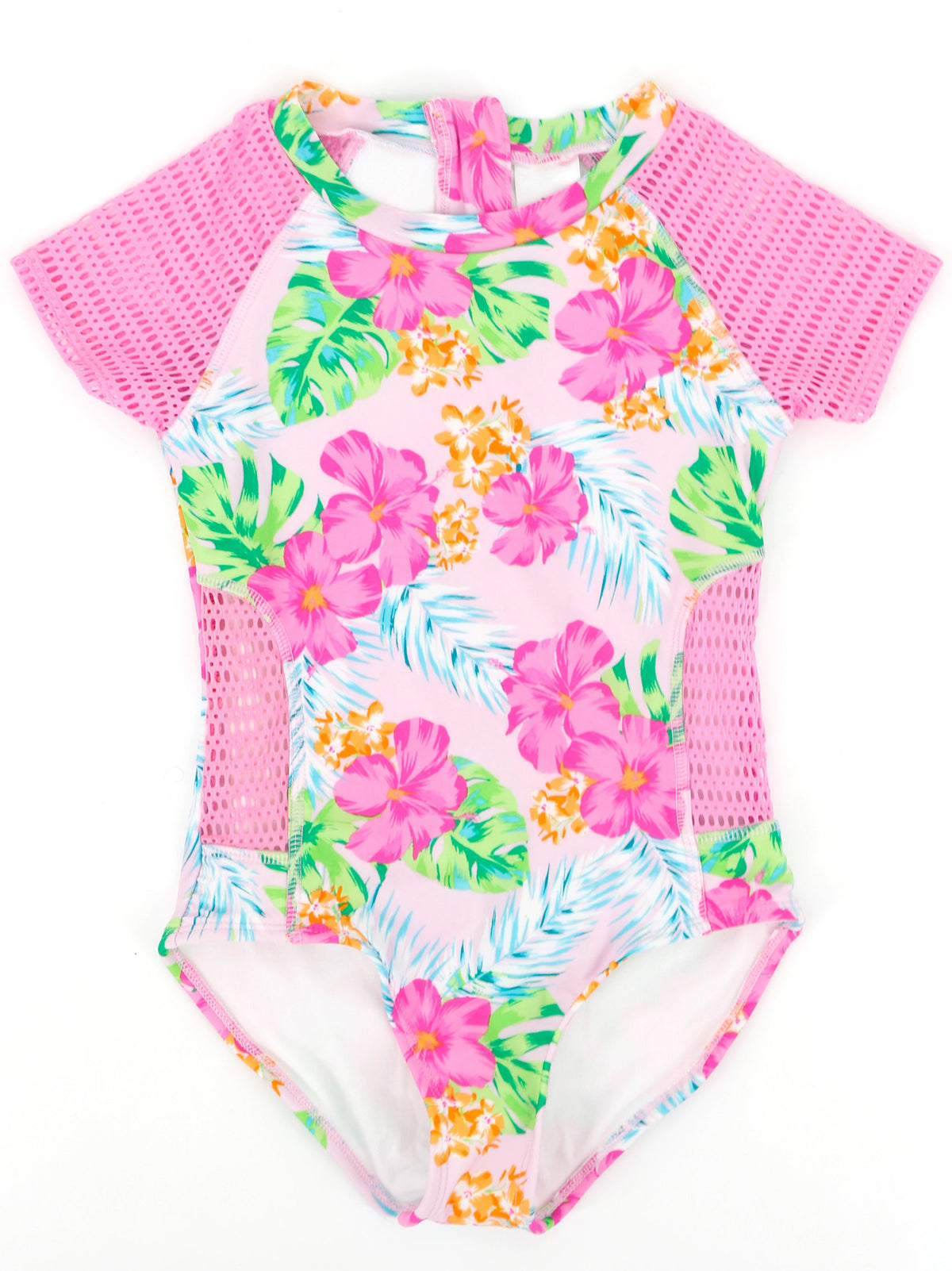 Image for Kid's Girl Floral Printed Swimsuit,Pink
