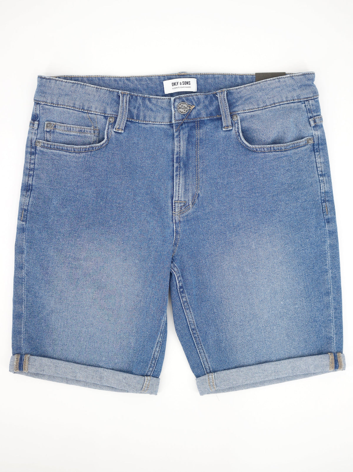 Image for Men's Washed Denim Short,Blue