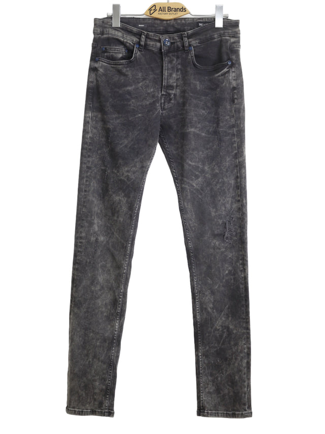 Image for Men's Washed Jeans,Dark Grey