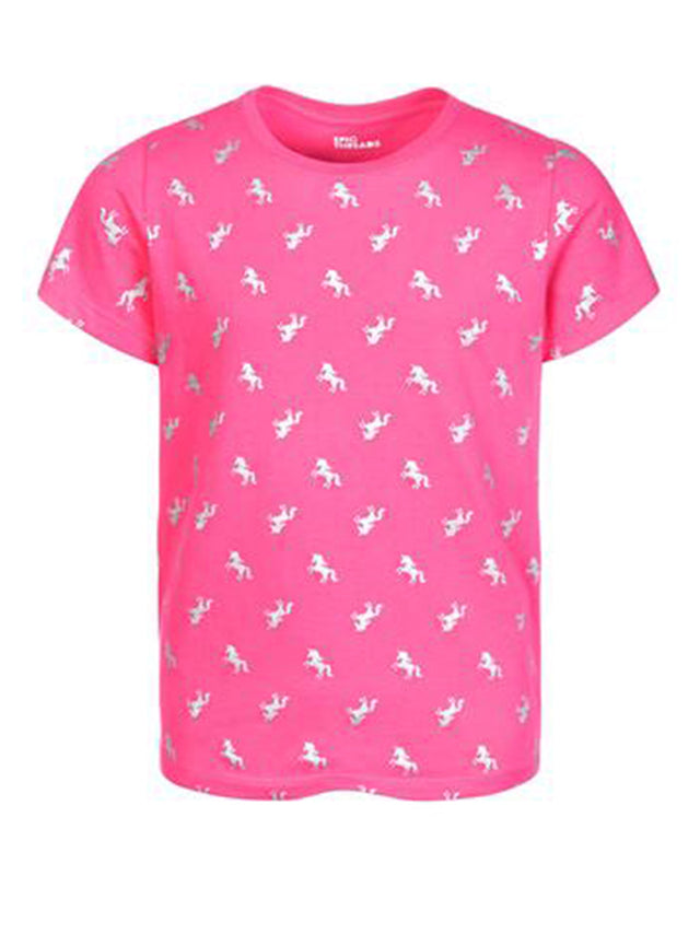 Image for Kids Girl Unicorn-Print T-Shirt,Fuchsia