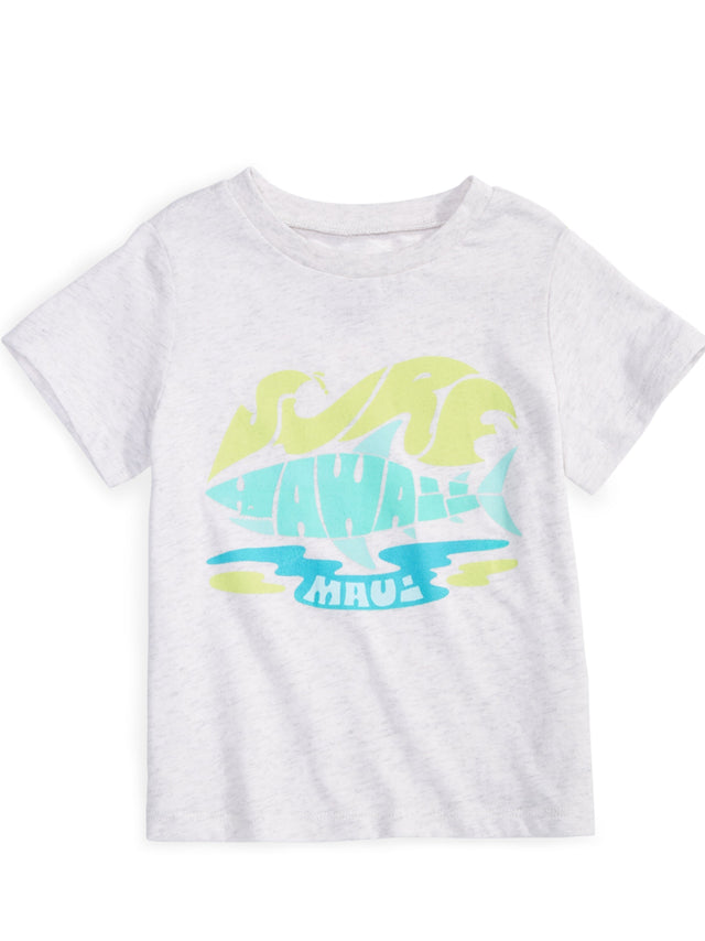 Image for Kids Boy Graphic-Print T-Shirt,Light Grey