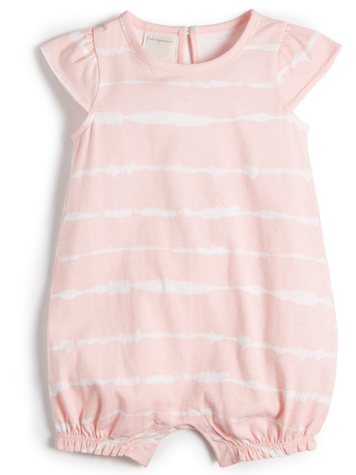 Image for Kids Girl Tie-Dyed Stripes Romper,Light Pink