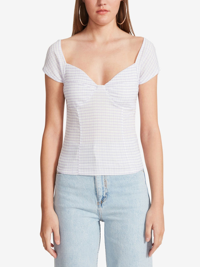 Image for Women's Striped Corset Top,Purple