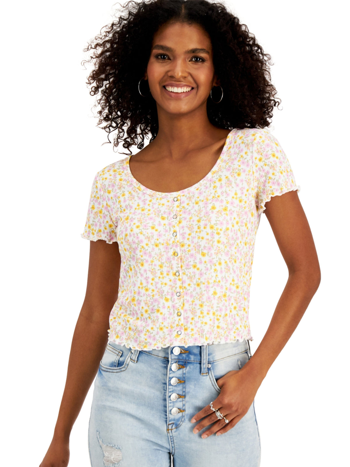 Image for Women's Floral Printed T-Shirt,Multi