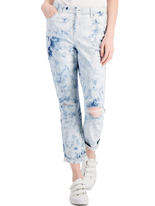 Image for Women's Tie Dye Jeans,Light Blue