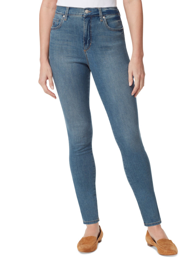 Image for Women's Washed Skinny Jeans,Blue