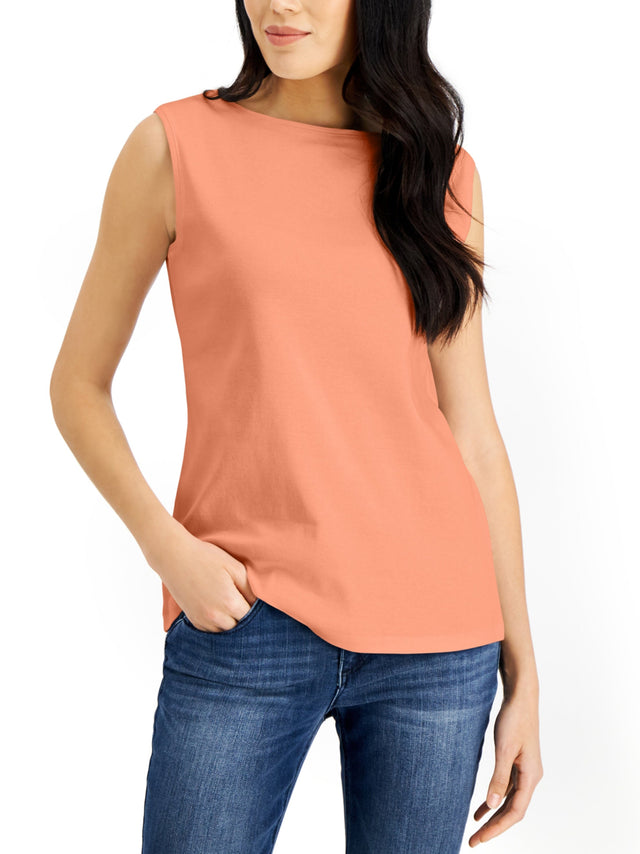 Image for Women's Plain Solid Tank Top,Coral