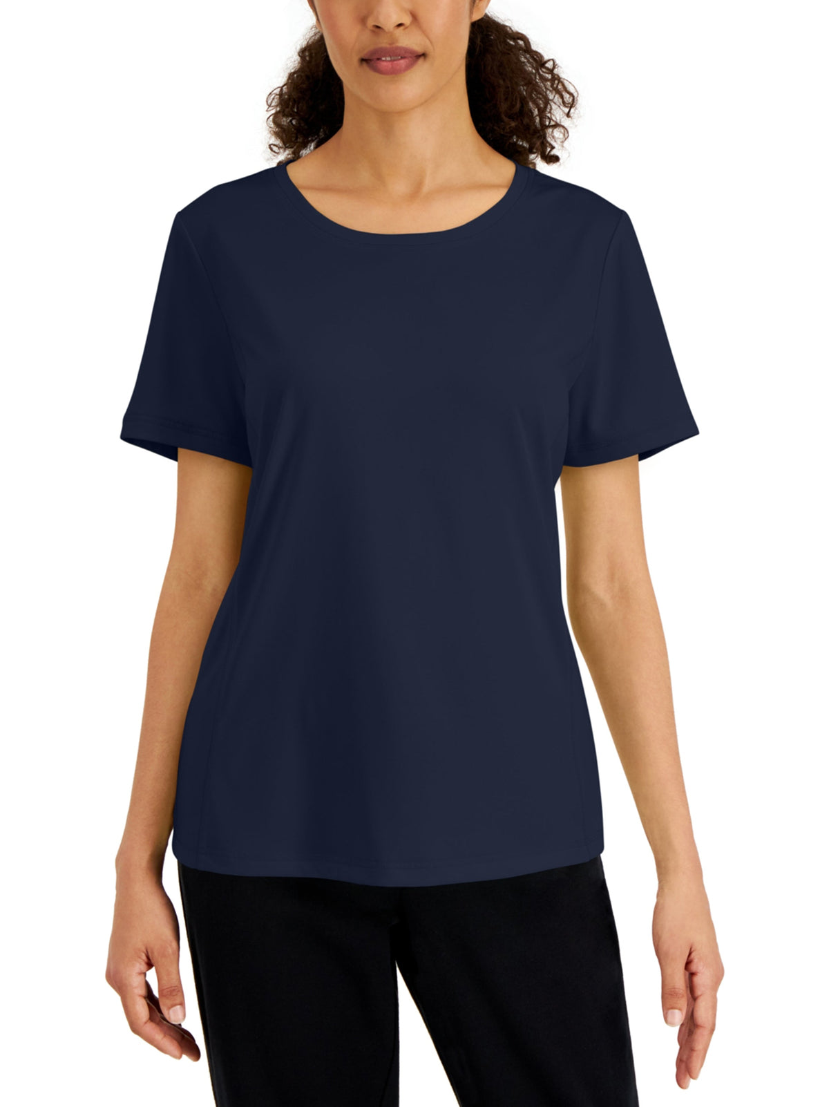 Image for Women's Plain Solid T-Shirt,Navy