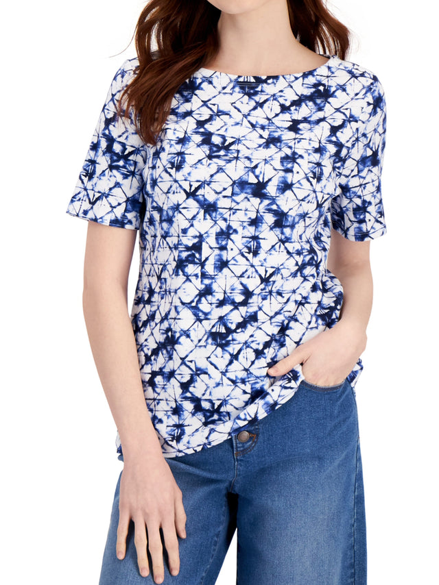 Image for Women's Printed Top,Blue