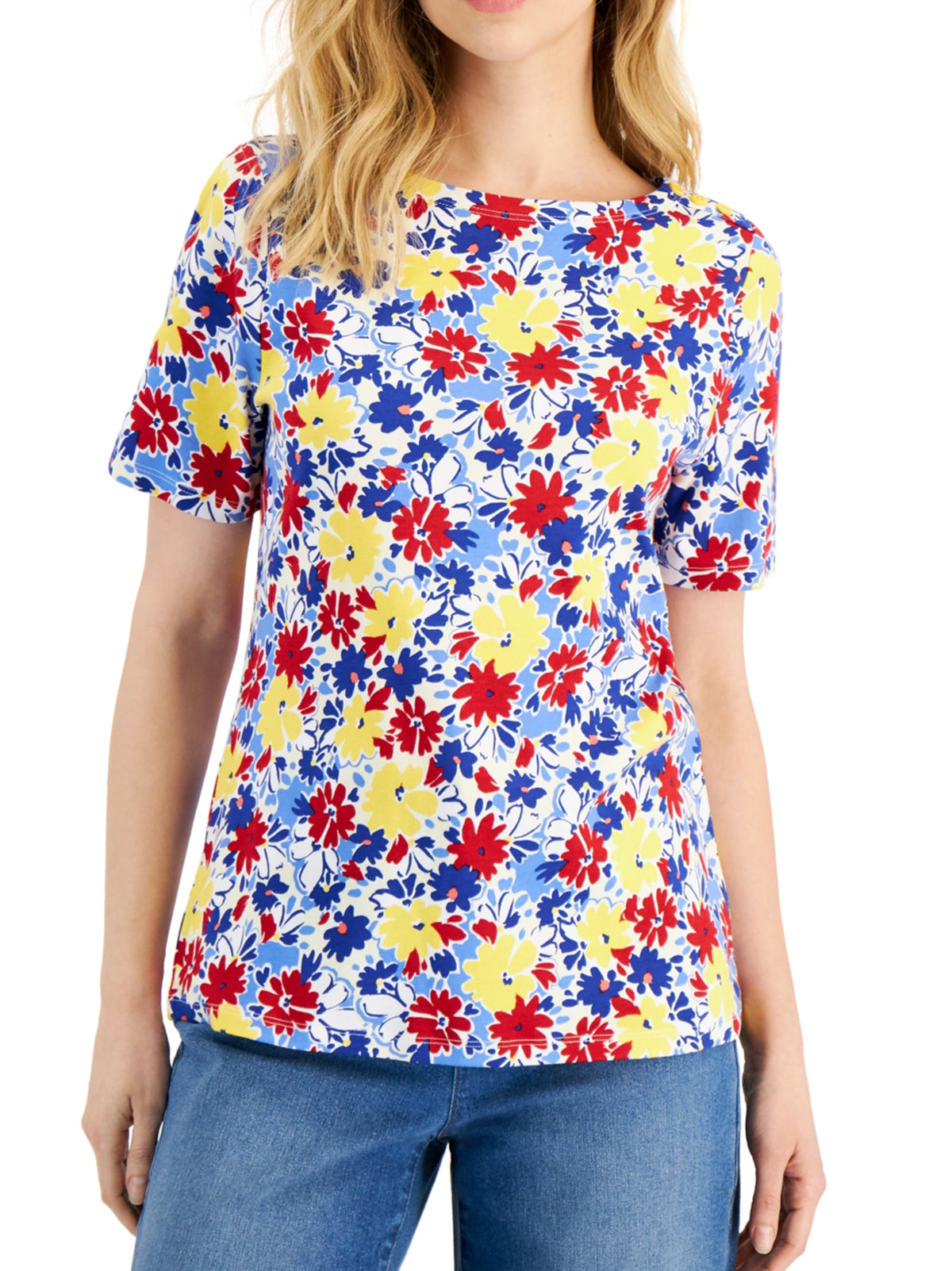 Image for Women's Floral Printed T-Shirt,Multi
