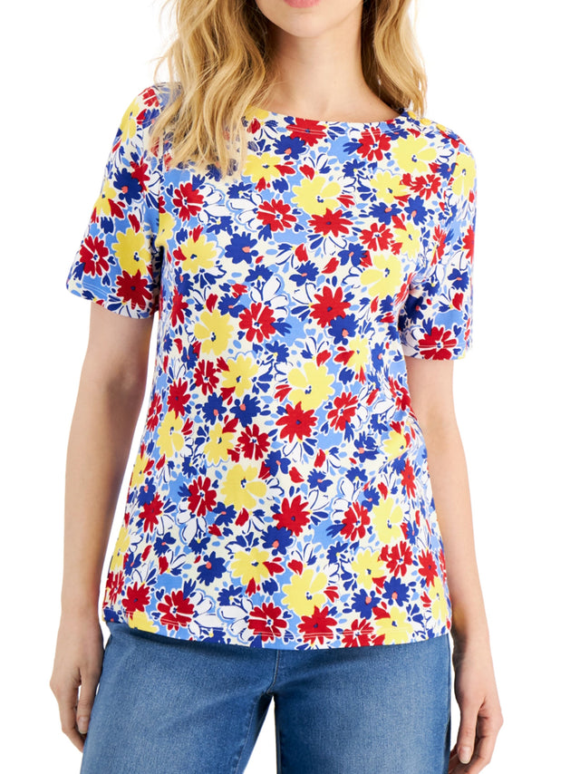 Image for Women's Floral Printed T-Shirt,Multi