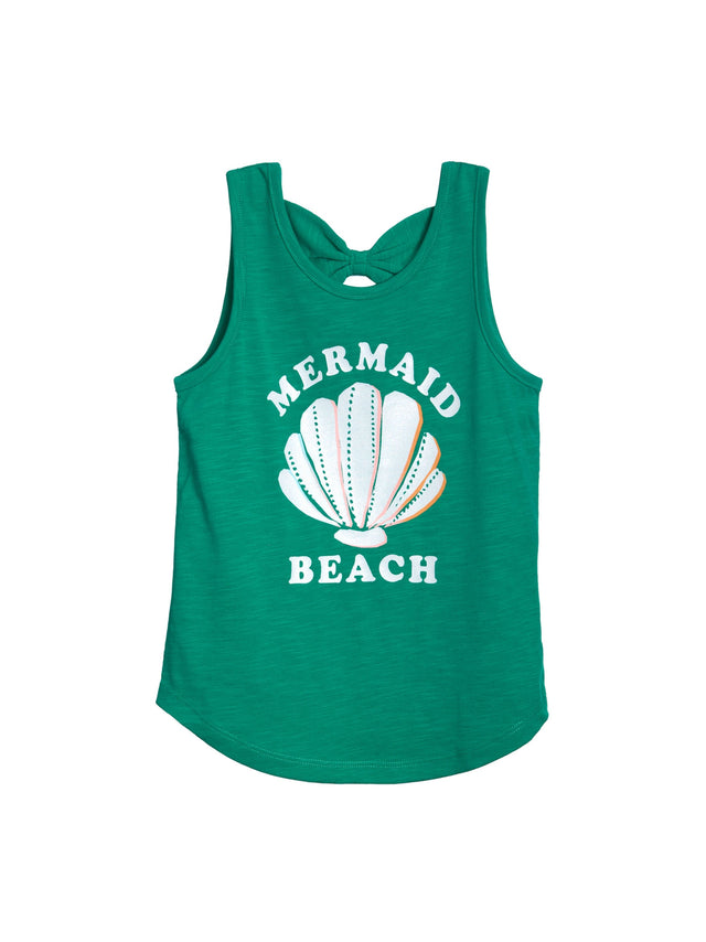 Image for Kid's Girl Graphic Printed Tank Top,Green