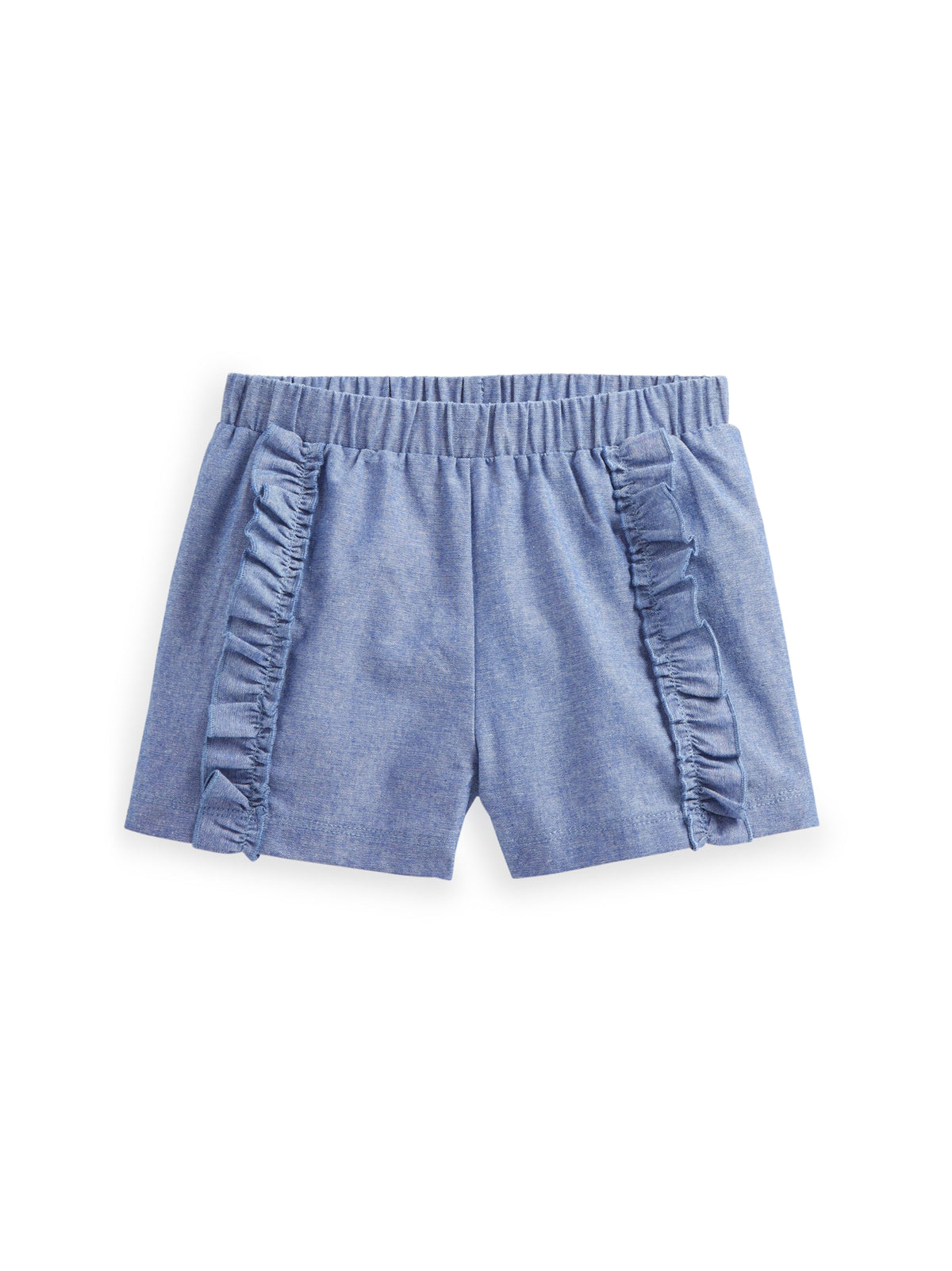 Image for Kids Girl Chambray Ruffle Detail Short,Blue
