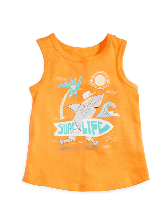 Image for Kids Boy Graphic Printed Tank Top,Orange