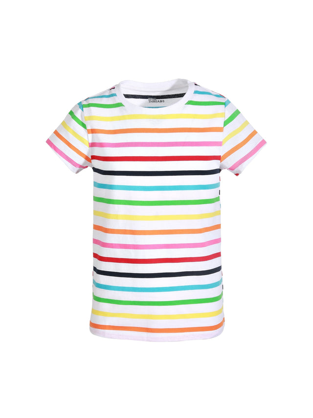 Image for Kids Girl Striped T-Shirt,Multi