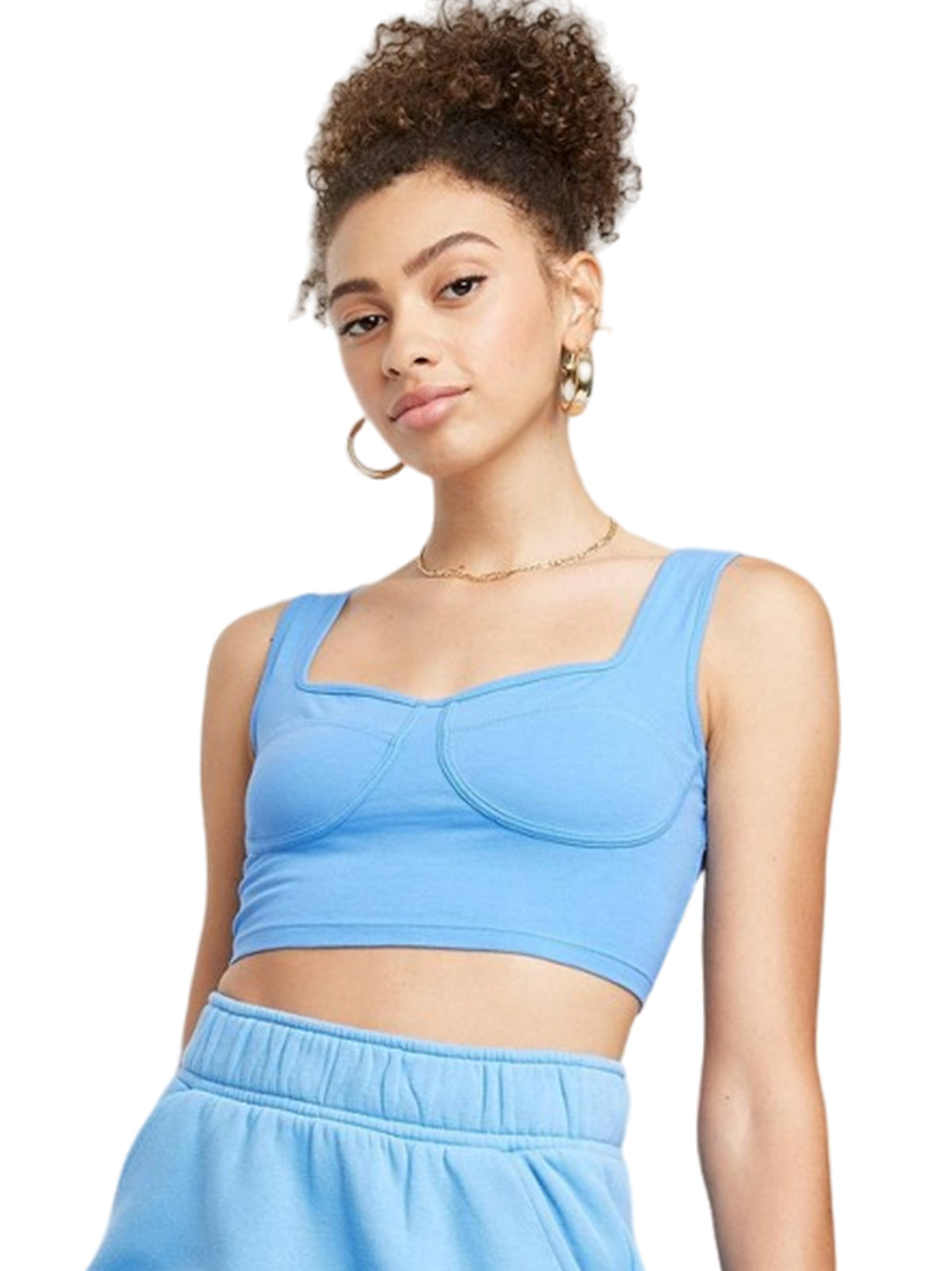 Image for Women's plain Solid Crop Top ,Blue