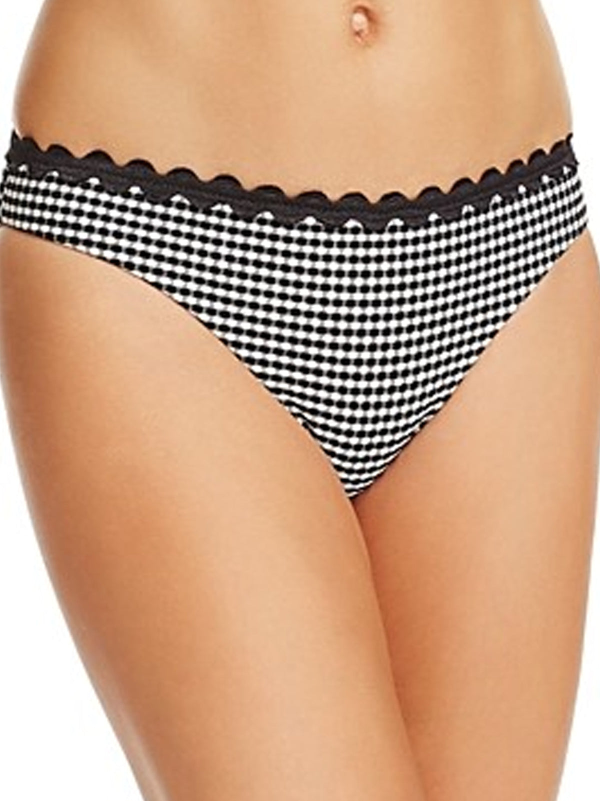 Image for Women's Plaid Bikini Bottom,Black/White