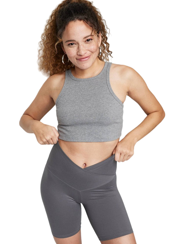 Image for Women's Plain Solid Bike Short,Grey