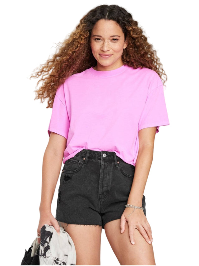 Image for Women's Ripped Washed Denim Short,Dark Grey