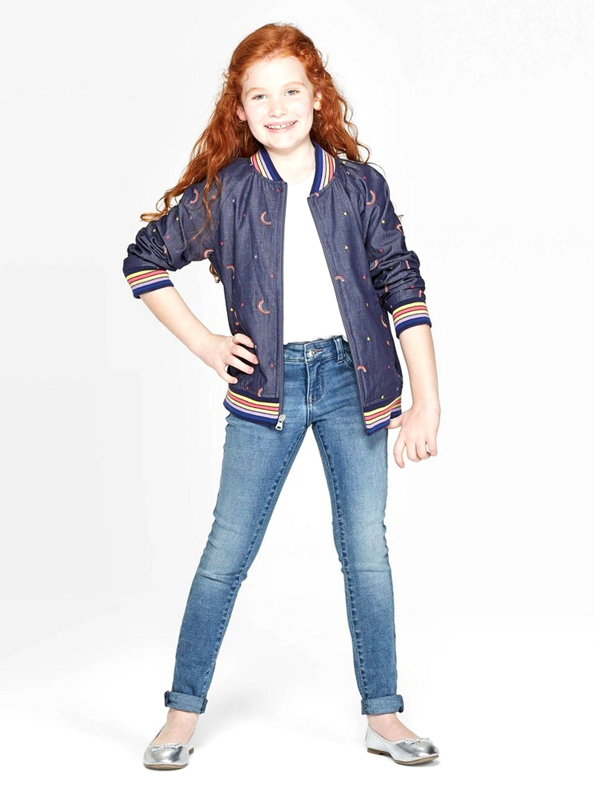 Image for Kids Girl's Washed Jeans,Blue