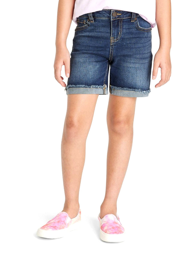 Image for Kids Girl Washed Denim Short, Dark Blue