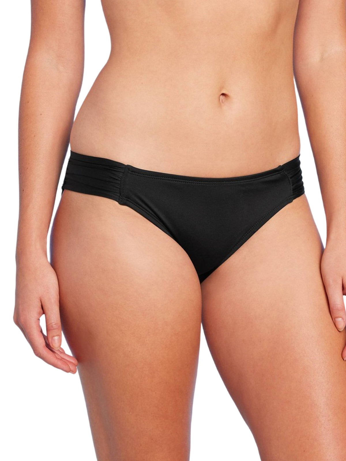 Image for Women's Plain Solid Bikini Bottom,Black