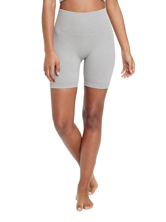 Image for Women's Ribbed Bike Short,Grey