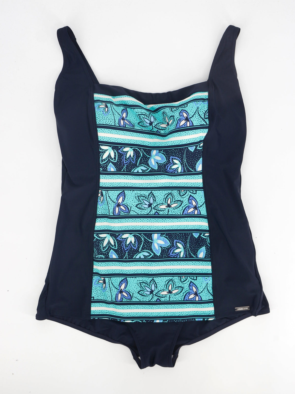 Image for Women's Floral Printed Tankini Top,Dark Blue