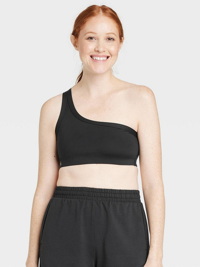 Image for Women's Plain Solid Sport Bra,Black