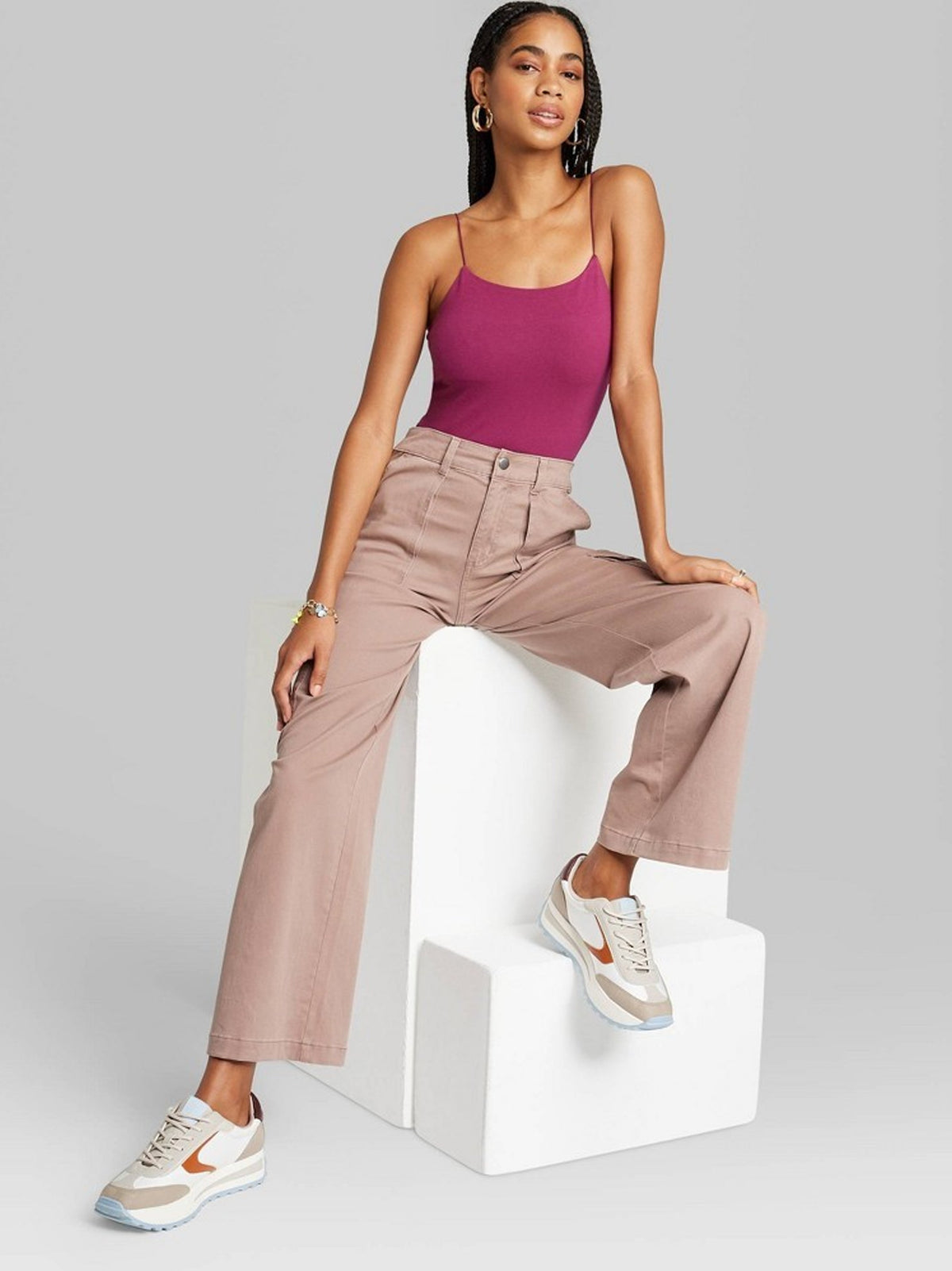 Image for Women's Plain Solid Bodysuit,Burgundy
