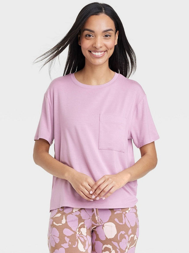Image for Women's Side Pocket Sleepwear Top,Pink