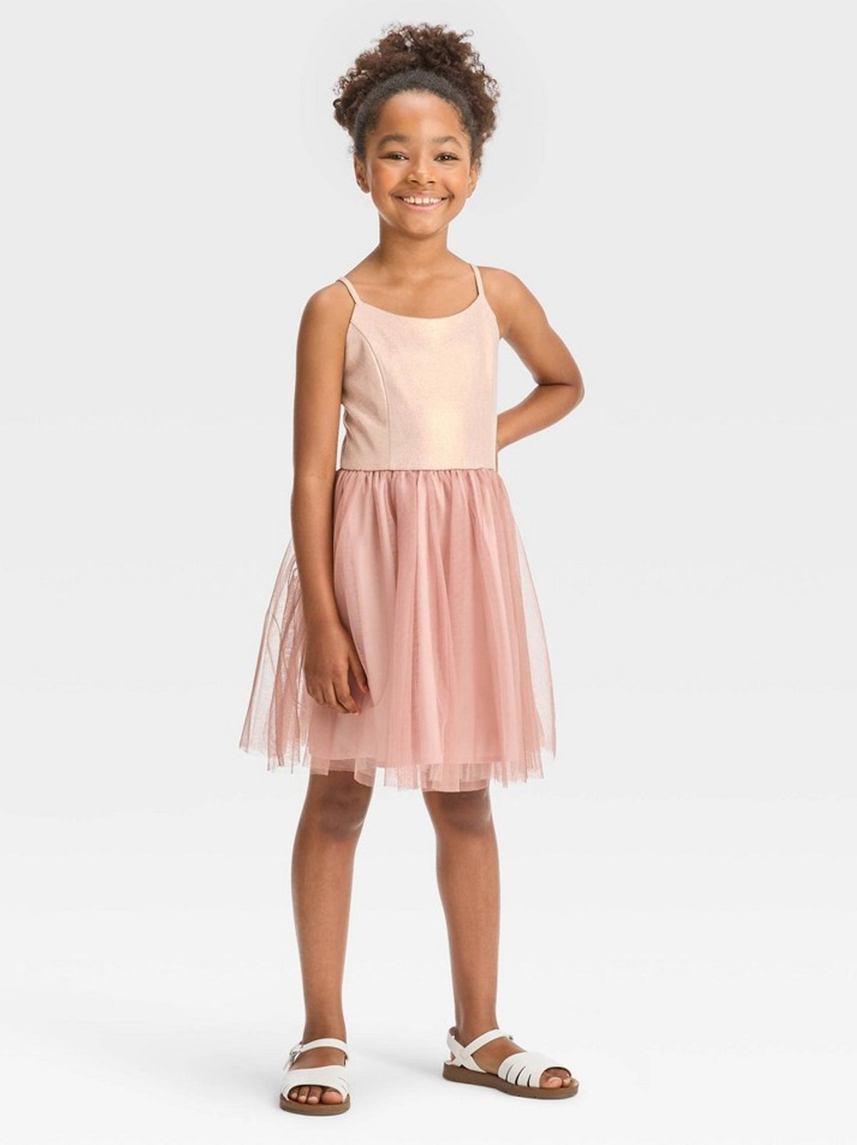 Image for Kids Girl's Glitter Dress,Rose