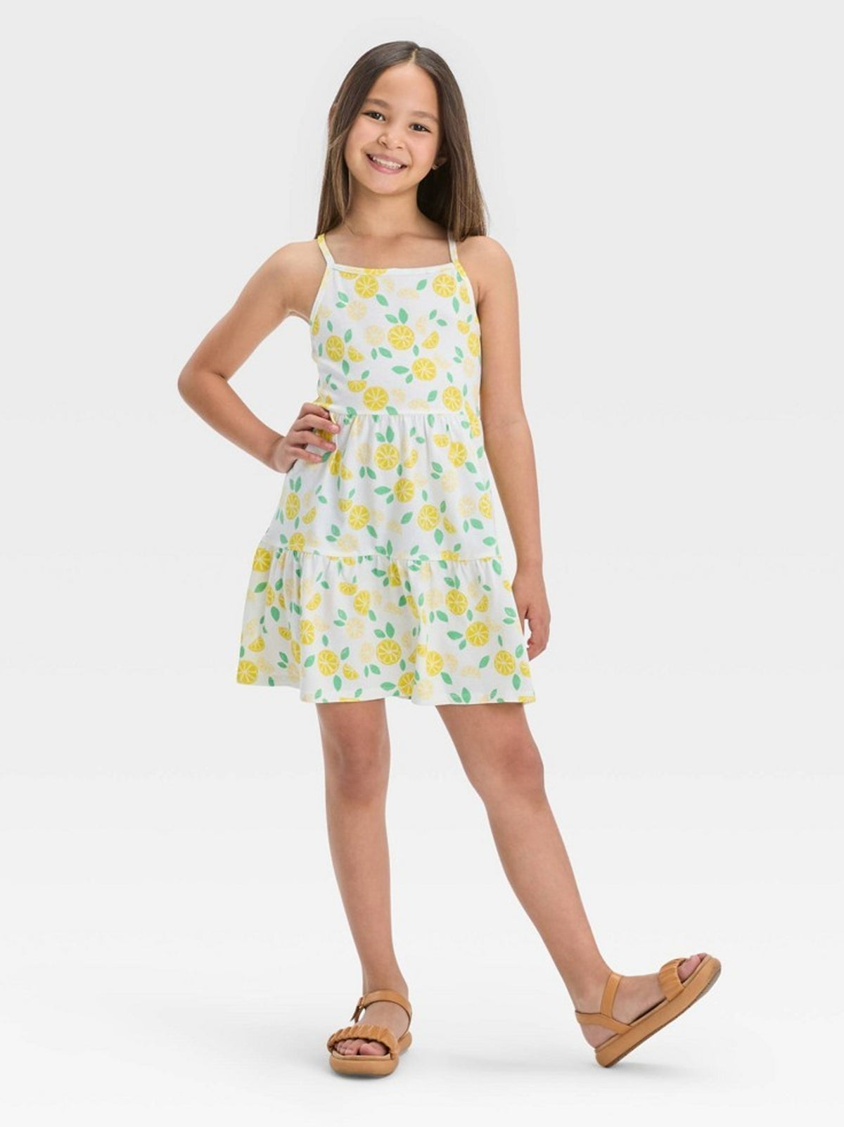 Image for Kids Girl's Graphic Printed Dress,White