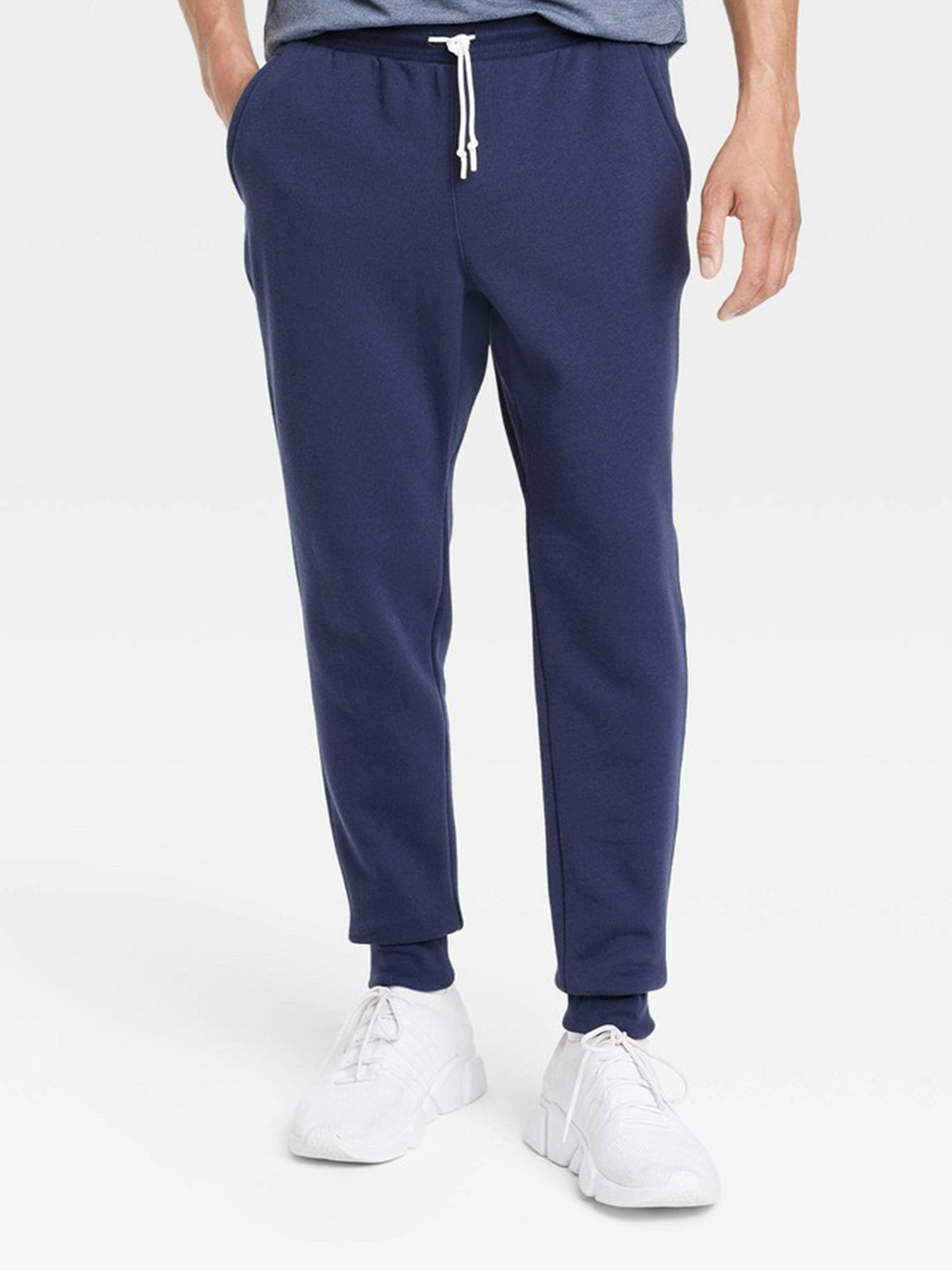 Image for Men's Plain Solid Pants,Navy