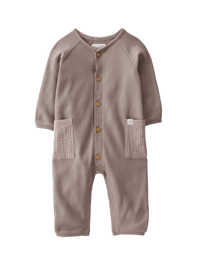 Image for Kids Boy's Ribbed Jumpsuits,Beige