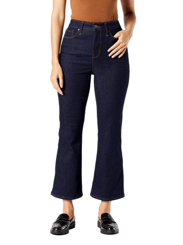 Image for Women's Plain Solid Jeans,Dark Blue