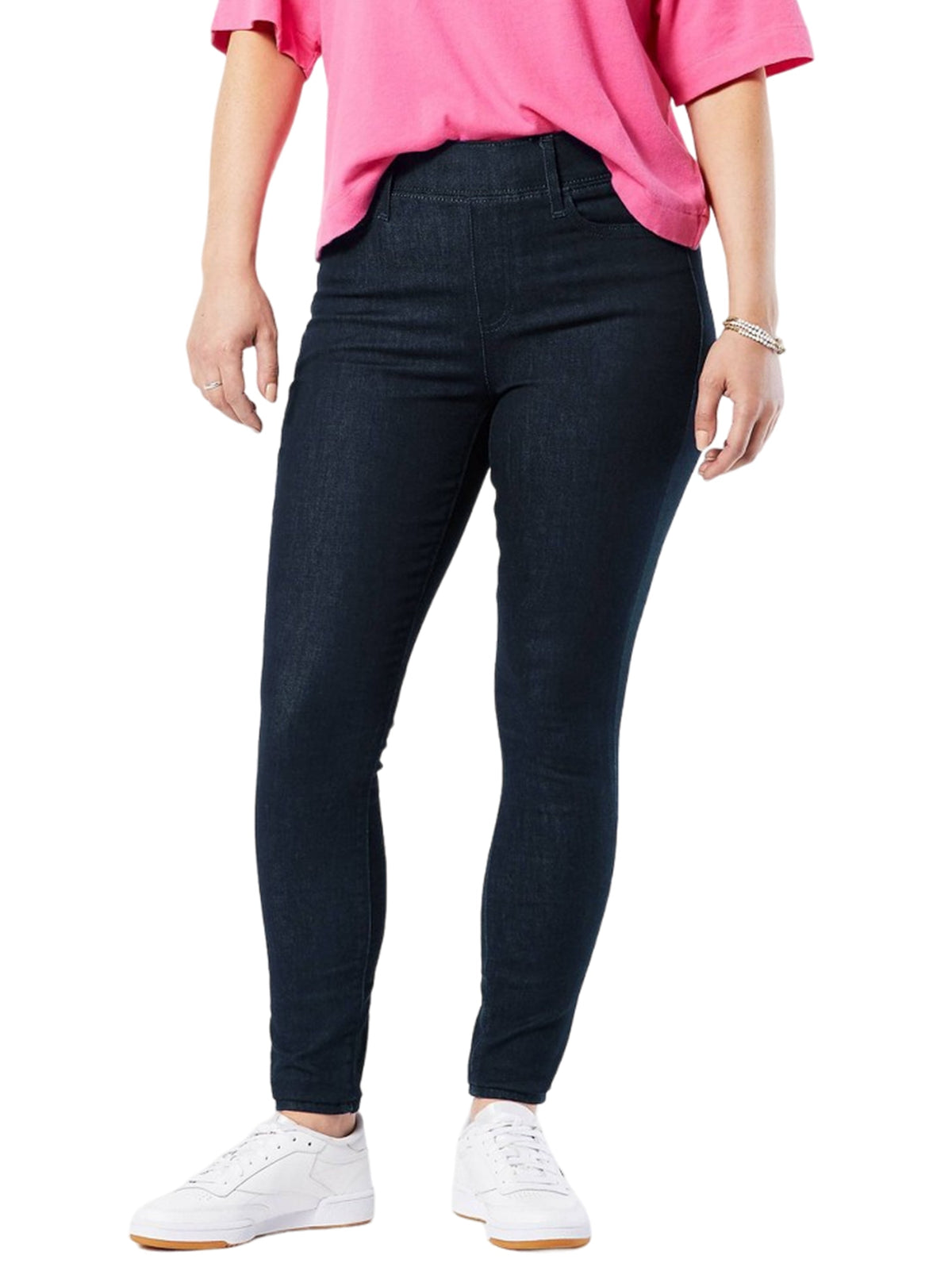 Image for Women's Plain Solid Jeans,Navy