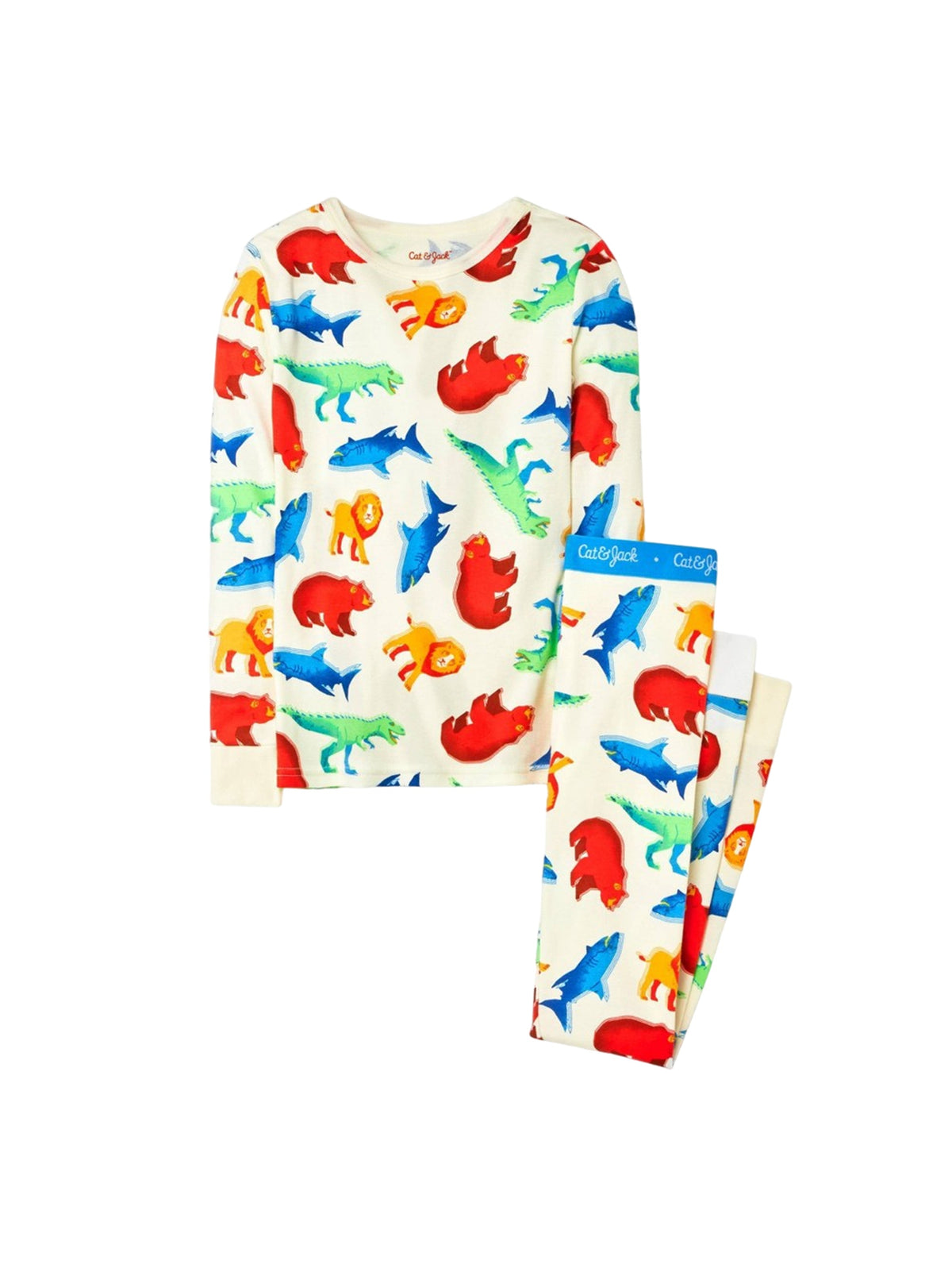 Image for Kids Boy's 2 Pcs Graphic Printed Top & Bottom,White