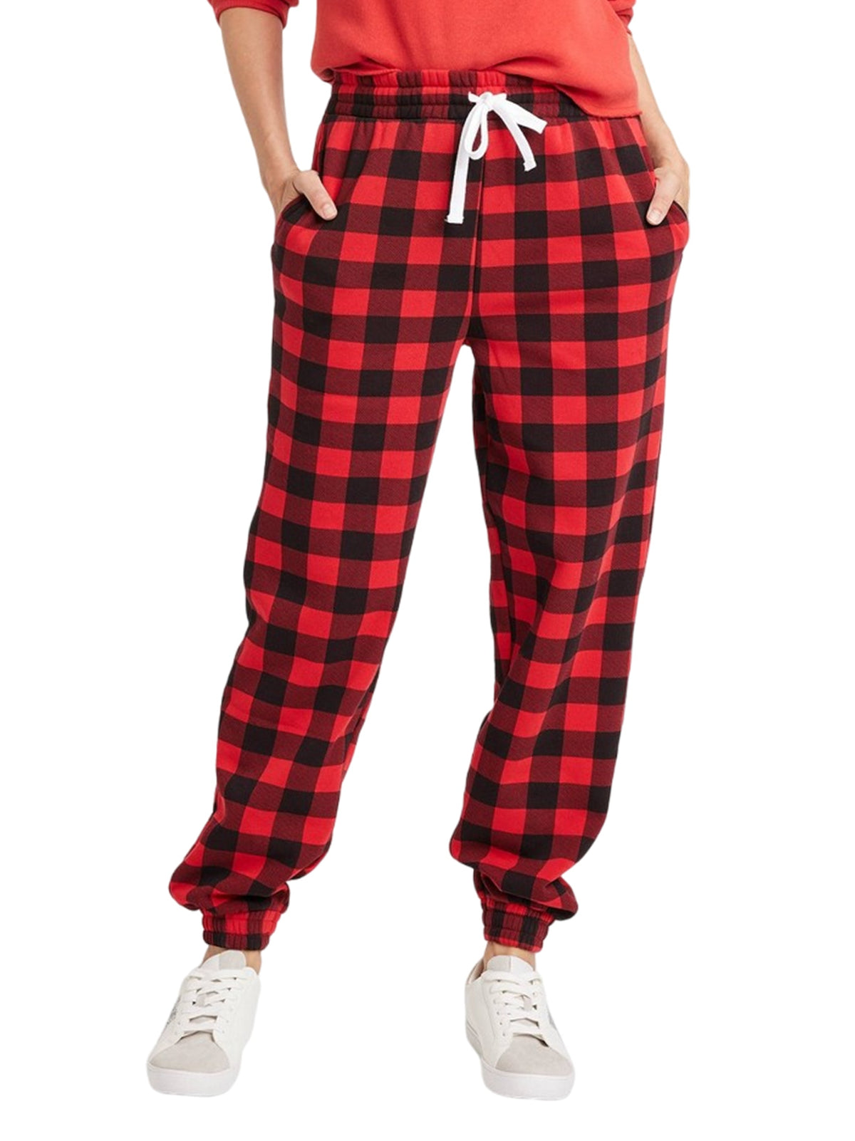 Image for Women's Plaid Sleepwear Pants,Red/Black