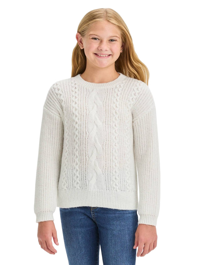 Image for Kids Girl's Textured Sweaters,White