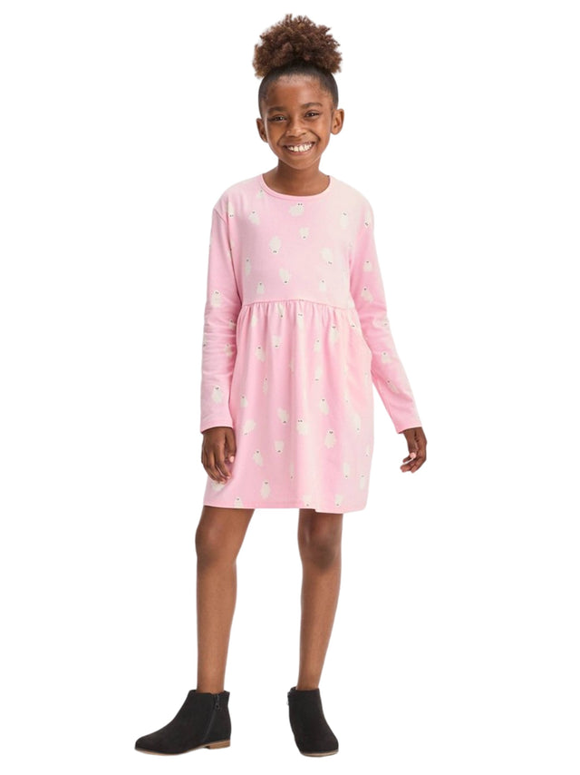 Image for Kids Girl's Graphic Printed Dress,Pink