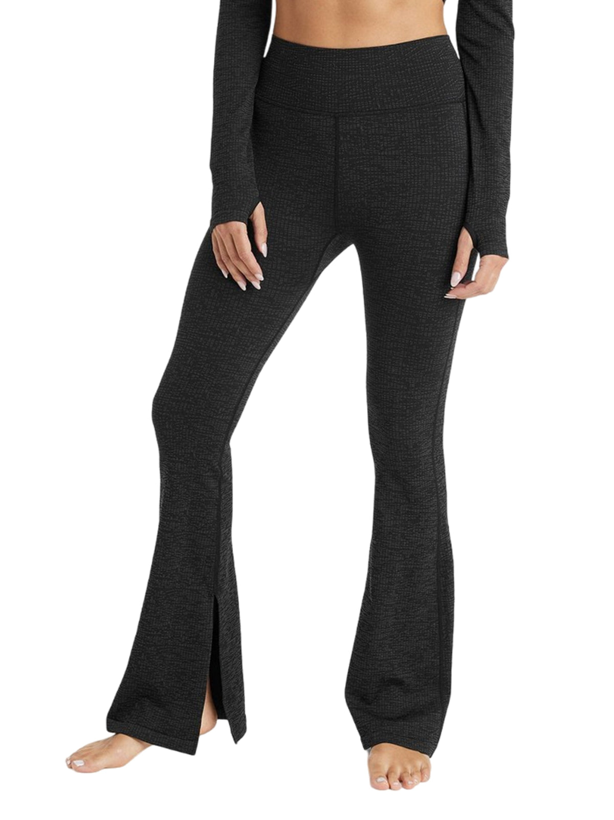 Image for Women's Textured Flare Legging,Dark Grey