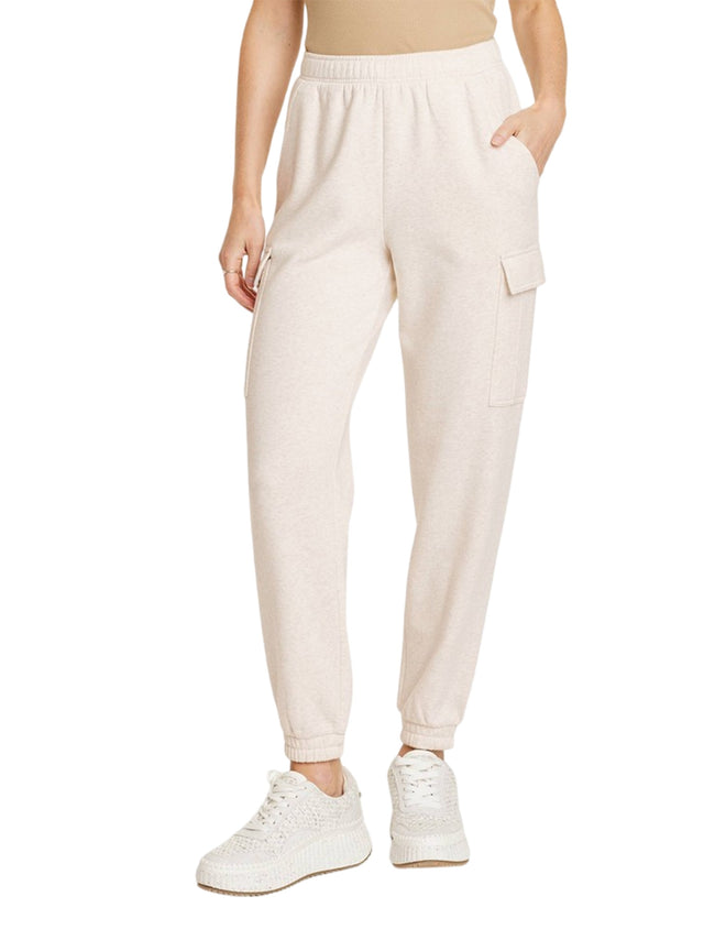 Image for Women's Plain Solid Sport Pants,Light Beige