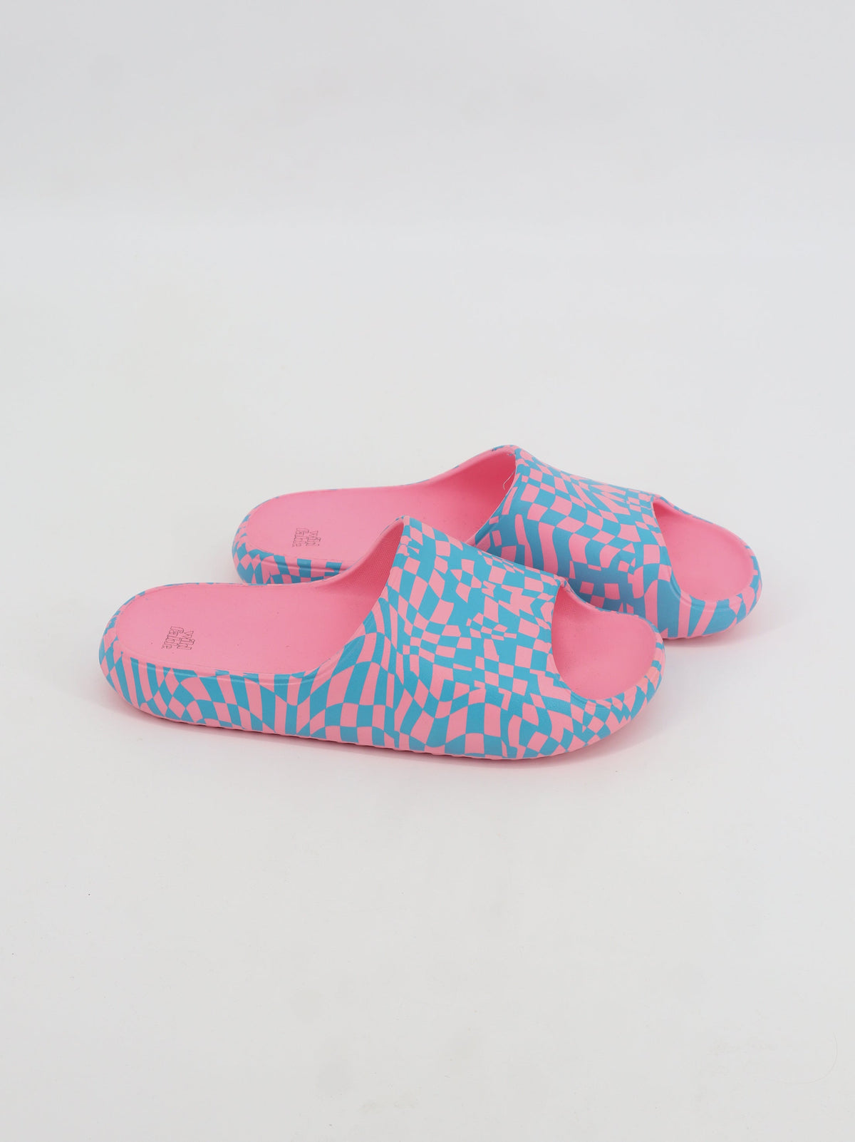 Image for Women's Printed Slippers,Pink/Blue